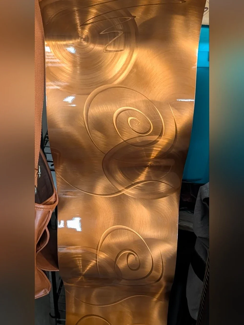 Centavo Wave By Jon Allen Metallic Copper Swirl Home Wall Decor Panel